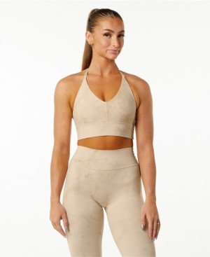 Alphalete Alphalux Wonder BH Dames Beige | 26KMHOPDG