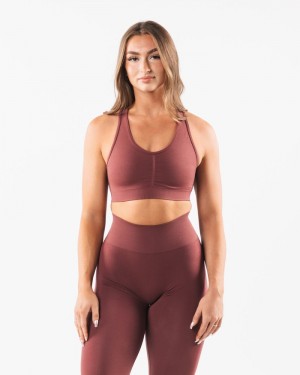 Alphalete Amplify BH Dames Bordeaux | 30CXSHTBO