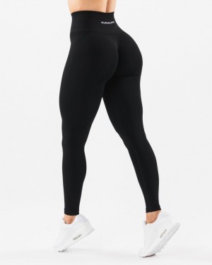 Alphalete Amplify Leggings Dames Zwart | 06ATFUJBE