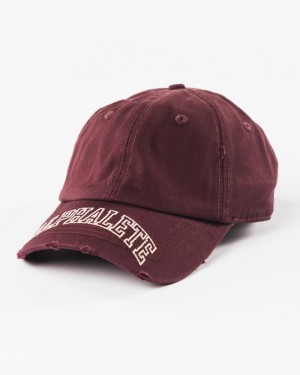 Alphalete Collegiate Vintage Caps Dames Bordeaux | 05NWJRTQI