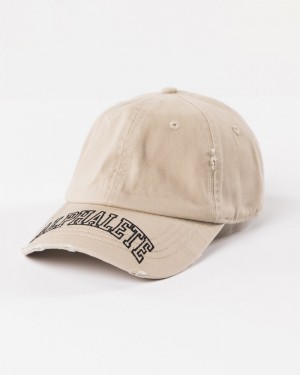 Alphalete Collegiate Vintage Caps Heren Beige | 23ESRKHLC