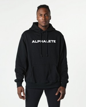 Alphalete Core Hoodie Heren Zwart | 03TZWDARV