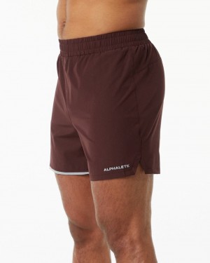 Alphalete Core Stride 5” Korte Broek Heren Bordeaux | 54JZCASEO