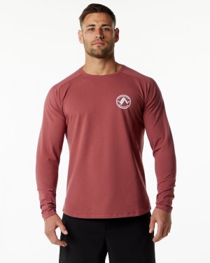 Alphalete Dynasty LS Overhemd Heren Bordeaux | 57OEMNPWU