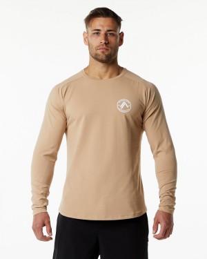 Alphalete Dynasty LS Overhemd Heren Grijs Bruin | 94FWTESBI