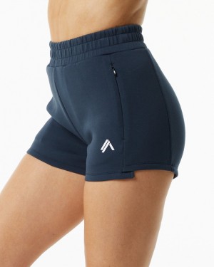 Alphalete ELMTS Atletische 3.5" Korte Broek Dames Donkerblauw | 36DHRXOIV