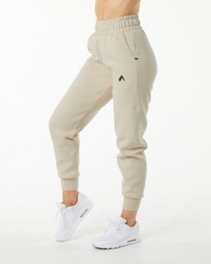 Alphalete ELMTS Cuffed Joggingbroeken Dames Lichtgeel | 68MFGRTON