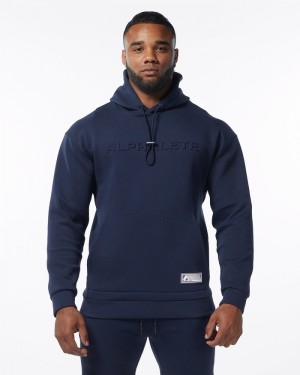 Alphalete ELMTS Hoodie Heren Donkerblauw | 97LXZRCMH