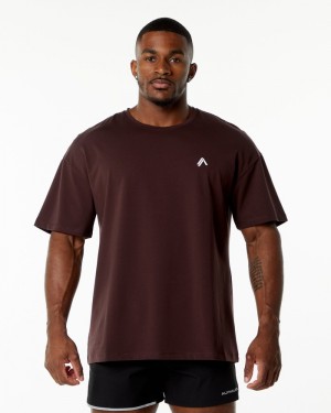 Alphalete Emblem Overhemd Heren Bordeaux | 20FATPBRG