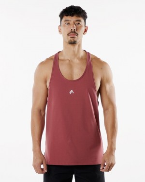 Alphalete Emblem Stringer Tanktop Heren Rood | 59VNAQHDB