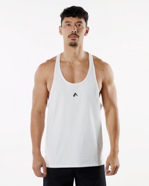 Alphalete Emblem Stringer Tanktop Heren Wit | 25DAJLBMI