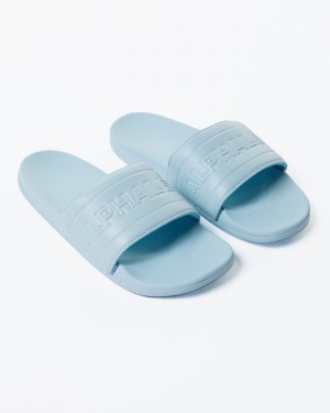 Alphalete Essential Core Badeslippers Heren Lichtblauw | 79VIHWUKP