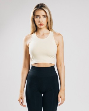 Alphalete Essential Crop Tanktop Dames Lichtblauw | 56FBJSIDW