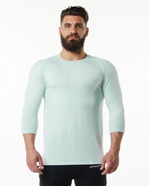 Alphalete Evo 3/4 Sleeve Overhemd Heren Blauw | 03EVPMJRK