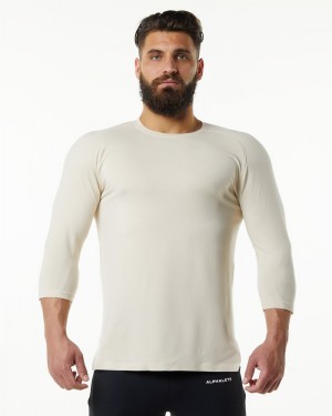 Alphalete Evo 3/4 Sleeve Overhemd Heren Wit | 18RVYCPQN