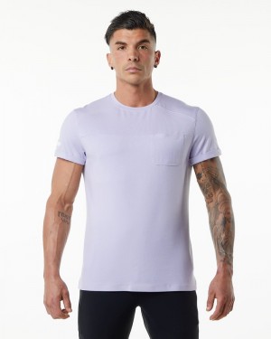 Alphalete Evo Pocket Overhemd Heren Paars | 34VNALDYU