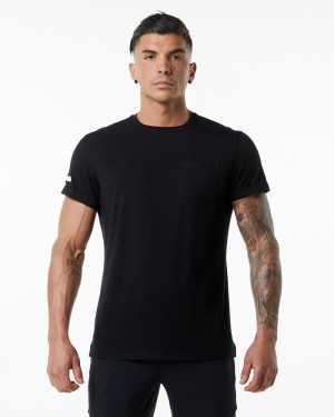 Alphalete Evo Pocket Overhemd Heren Zwart | 50PEWIKCX