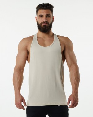 Alphalete Evo Stringer Tanktop Heren Grijs | 16FLNQWSU