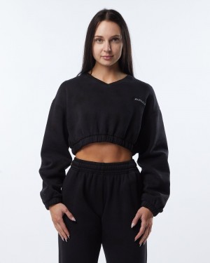 Alphalete HCTS Sweatshirt Dames Zwart | 91DWBJTSO