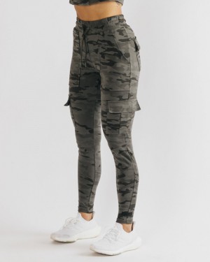 Alphalete Identity Cargo Joggingbroeken Dames Camo | 80BFPYUEC