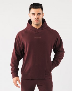 Alphalete Identity Pro Hoodie Heren Bordeaux | 51DBQNULR