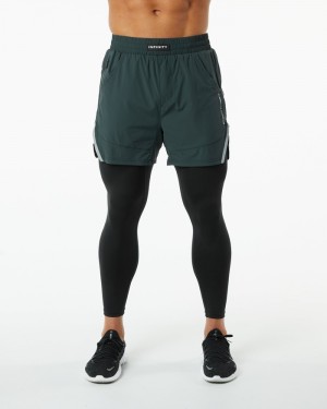 Alphalete Infinity 2-in-1 Speed 5.5" Korte Broek Heren Groen | 90ARPNMTO