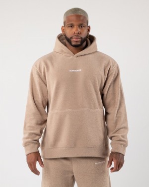 Alphalete King Hoodie Heren Beige | 79IHXZTVO