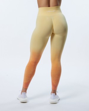 Alphalete Ombre Amplify Leggings Dames Oranje | 92SEMABCZ