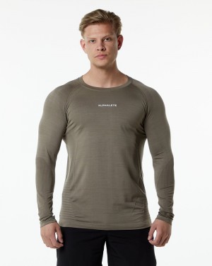 Alphalete Ozone LS Overhemd Heren Grijs | 98BQIJCDL