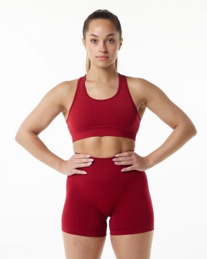 Alphalete Revival BH Dames Dieprood | 13KDIEOYN