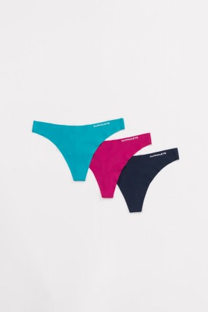 Alphalete Seamless 3pk Ondergoed Dames Turquoise Fuchsie | 92SNIDKBV