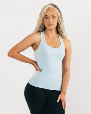 Alphalete Seamless Tanktop Dames Blauw | 87DFTYGCZ