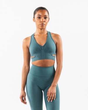 Alphalete Stratus BH Dames Blauw | 83MCGHDIW