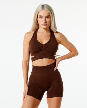 Alphalete Stratus BH Dames Bruin | 95UIGAMKF