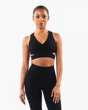 Alphalete Stratus BH Dames Zwart | 80IUNOTMF