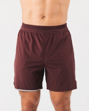 Alphalete Studio 6" Korte Broek Heren Bordeaux | 31VIETHAU