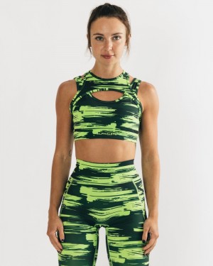 Alphalete Surface Keyhole BH Dames Camo | 16XZCGRPY