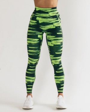 Alphalete Surface Pocket Leggings Dames Camo | 78WBTXHJQ