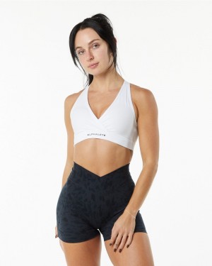 Alphalete Surface Wrap BH Dames Wit | 12BDMPZXW