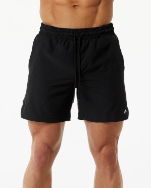 Alphalete Swim Trunk 5.5" Boardshorts Heren Zwart | 62OLDKQGX