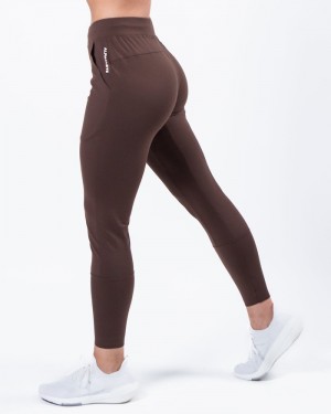 Alphalete Trace Joggingbroeken Dames Koffie | 48XGBVJFP