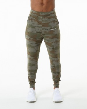 Alphalete Trace Joggingbroeken Heren Olijfgroen Camo | 04YMCUKRL