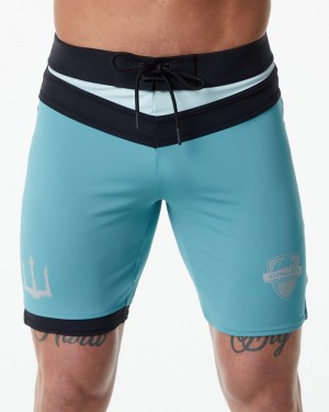 Alphalete Trident Wedstrijd Boardshorts Heren Turquoise | 19OFRGQKM