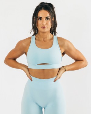 Alphalete Trinity BH Dames Blauw | 39XODFWTQ