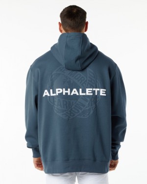 Alphalete Unity Hoodie Heren Blauw | 82QNCAUFD