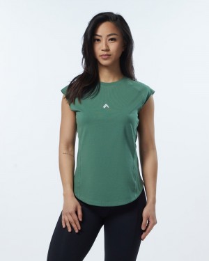 Alphalete Velocity Overhemd Dames Groen | 12FJWEXGT