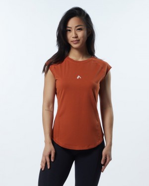 Alphalete Velocity Overhemd Dames Oranje | 09KBHGQYO