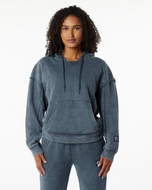 Alphalete Very Terry Hoodie Dames Blauw | 53EGIWSNZ