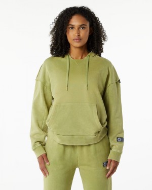 Alphalete Very Terry Hoodie Dames Groen | 35IVNZGFQ