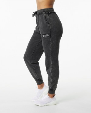 Alphalete Very Terry Joggingbroeken Dames Zwart | 95VFCRUYM